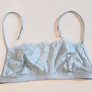 Small Aerie Poppy Lace bandeau bralette S